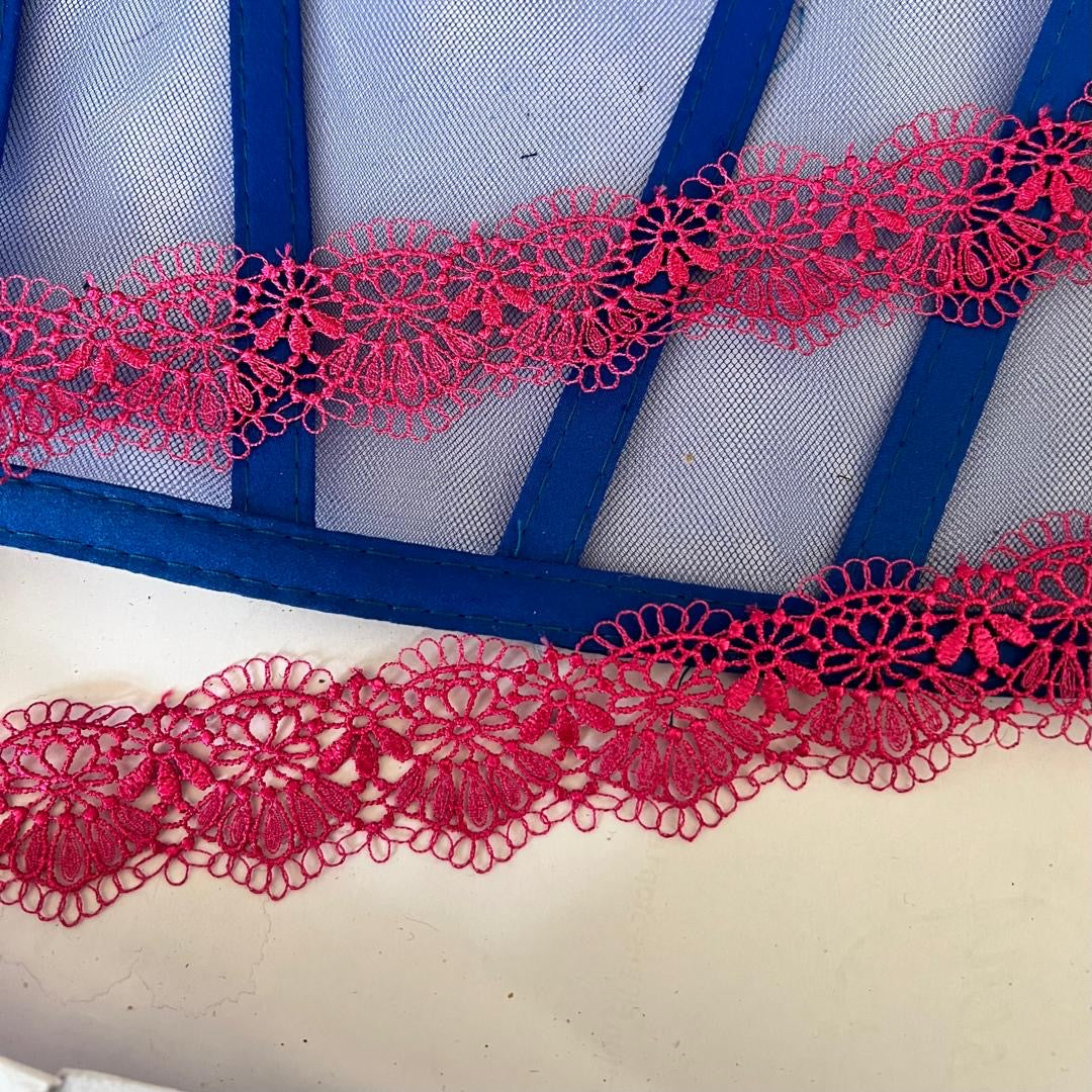 PINK SLIM LACE TRIMMING