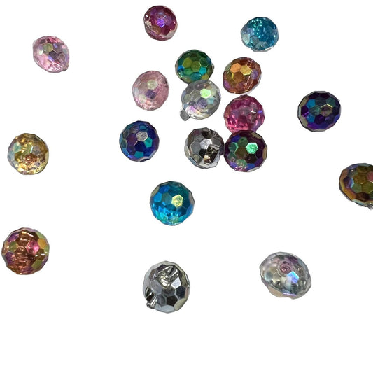 CRYSTAL ROUND BUTTON AB COLORS