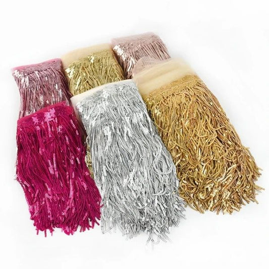 SEQUIN FRINGE TASSEL SHINY 20CM