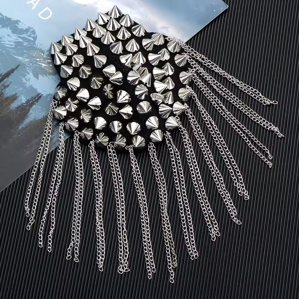 SPIKY SHOULDER BROOCH