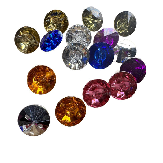 POINTED BACK CRYSTAL BUTTON RIVOLI BUTTONS