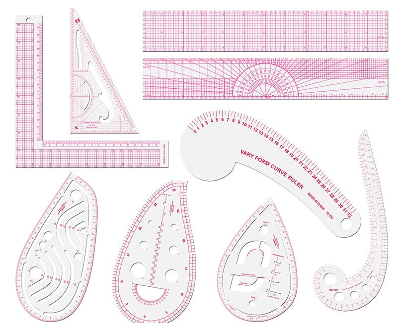 CURVE RULER SET OF 9